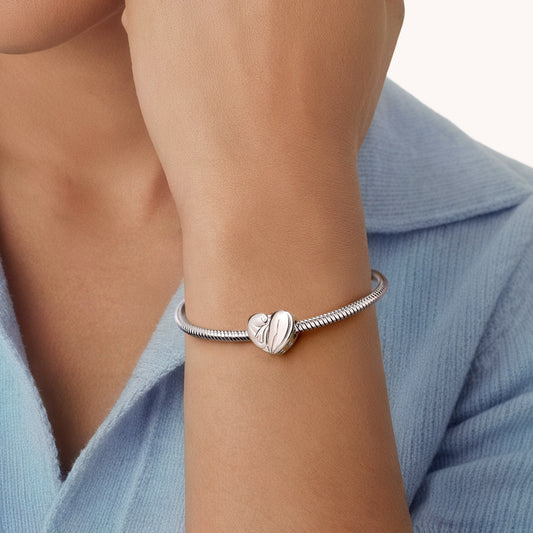 Gnoce Self-Love Heart Photo Charm Platinum-plated Silver Blend_5
