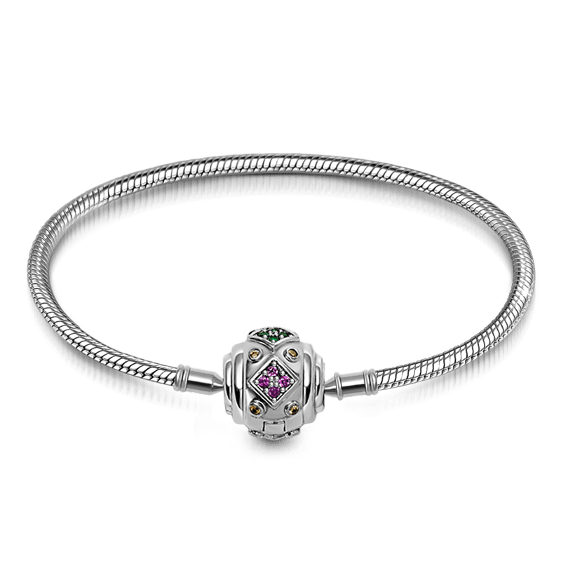 Gnoce Multi Color CZ Bracelet Platinum-plated Silver Blend_1