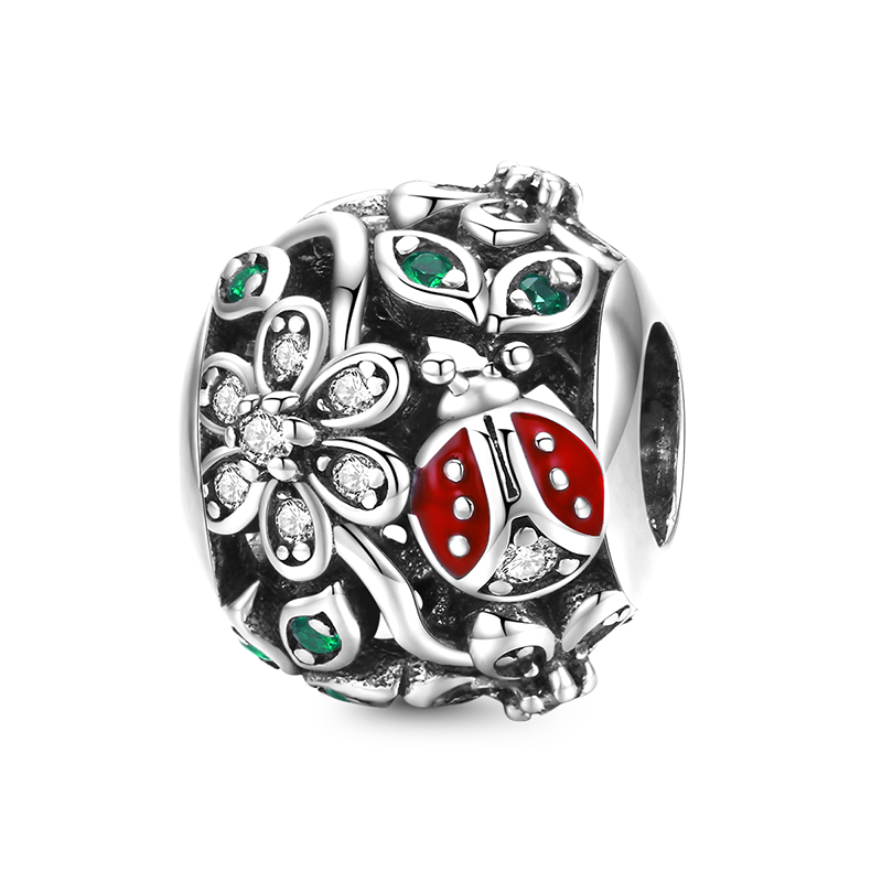 Flower Paradise Charm Bead S925 Sterling Silver_1