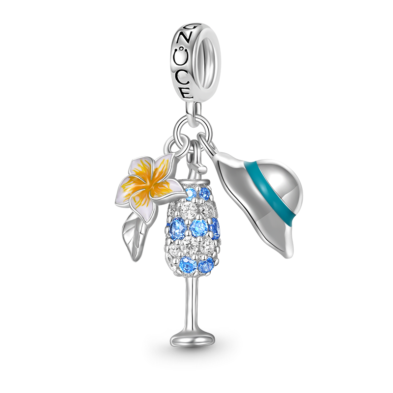 Gnoce Vacation Life Triple Pendant Dangle Charm_1