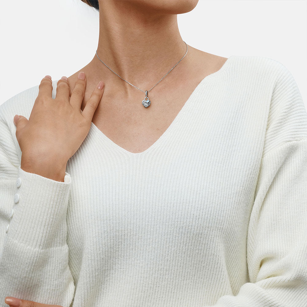 Gnoce Love Lock Pendant Dangle Charm_6