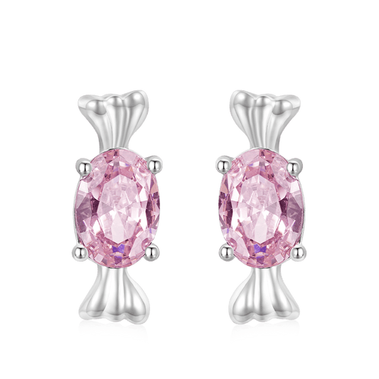 Gnoce Pink Candy Stud Earrings_1