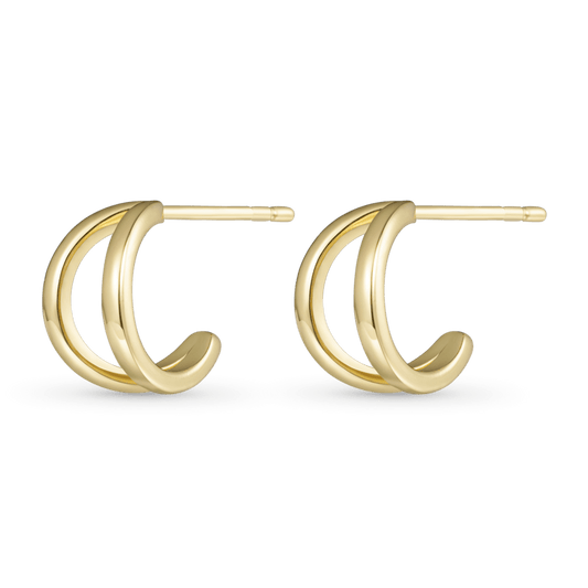 Gnoce Dainty Gold Double Hoop Earrings_1