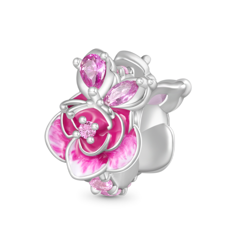 Gnoce Pink Roses Stopper Charm_1