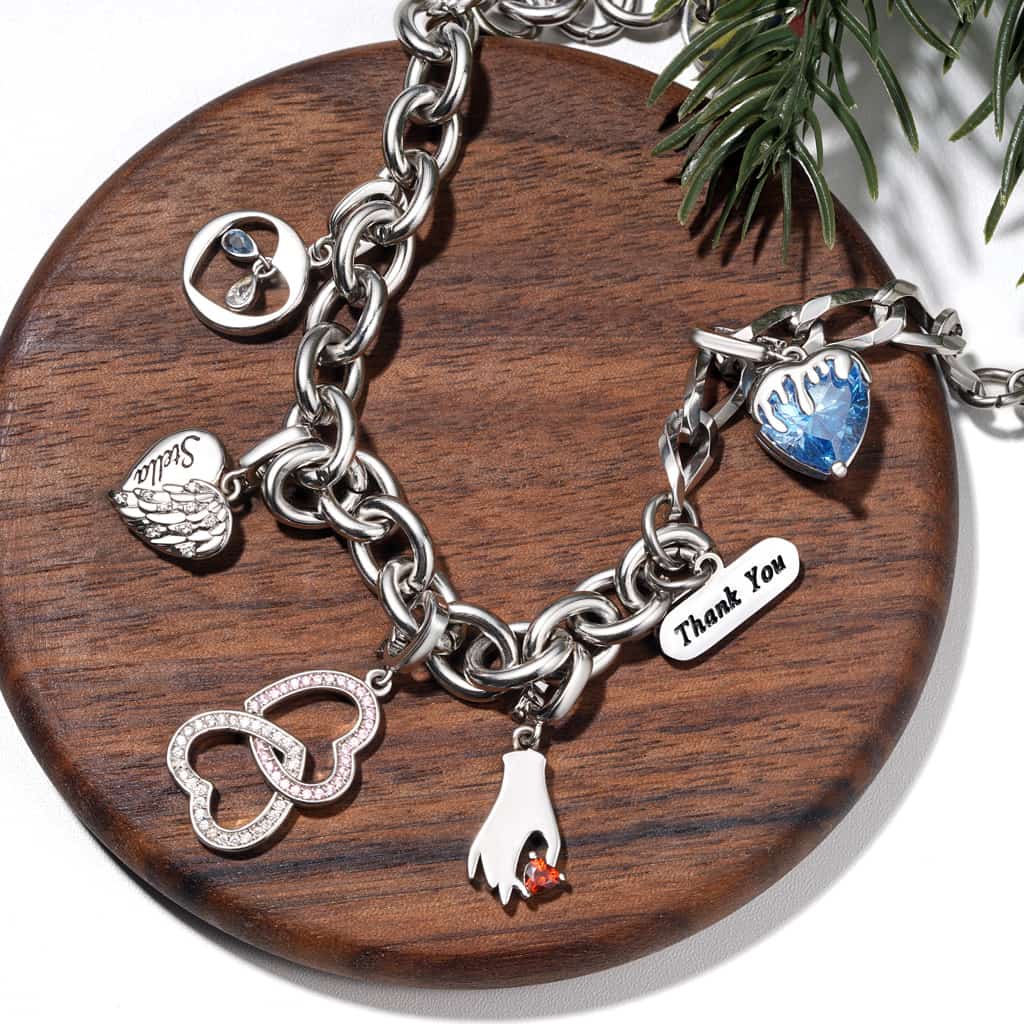 Gnoce Birthstone Love Gesture Clasp Clusters Charm_3