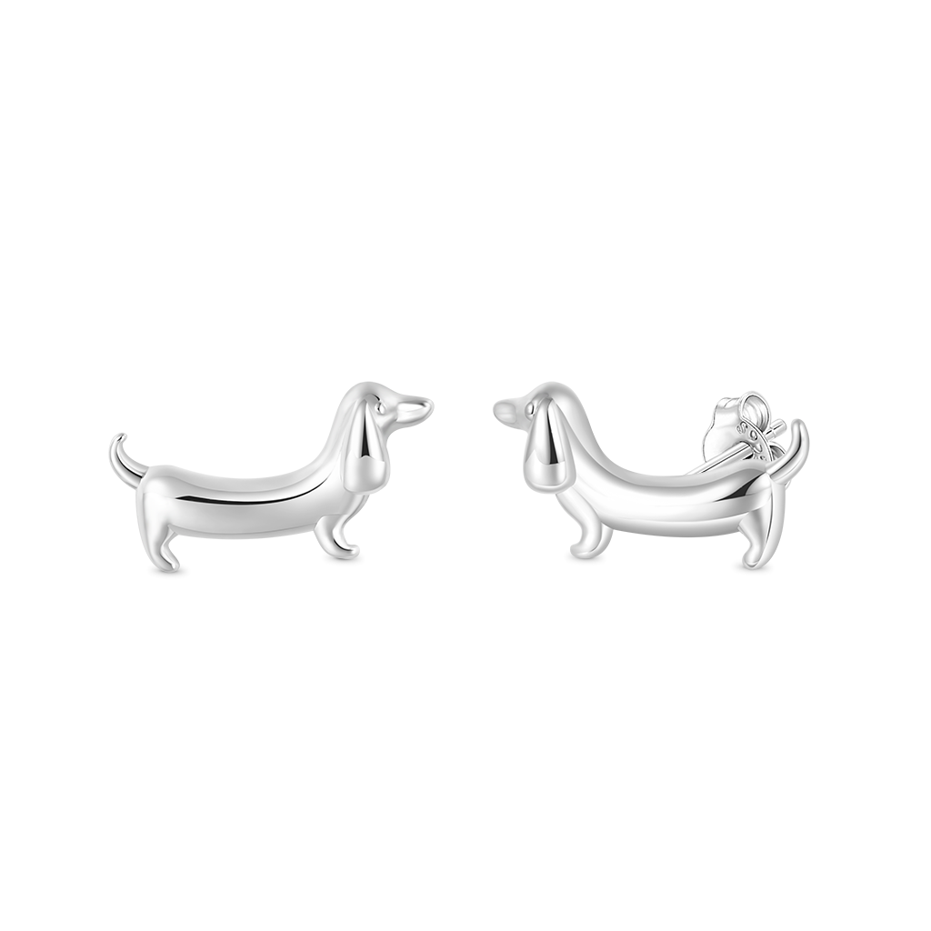 Gnoce Dachshund Dog Stud Earrings_2