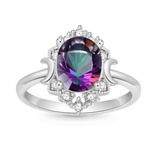 Gnoce Oval Mystic Colorful Moon Solitaire Ring_1