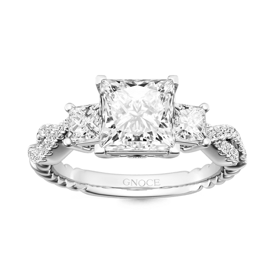 Gnoce Crystal White Three-stone Engagement Ring_1