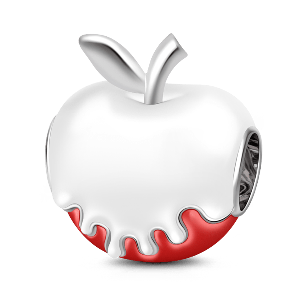Gnoce "Christmas Halloween Gift" Red Apple with Light Green Leaf Charm Bead_5