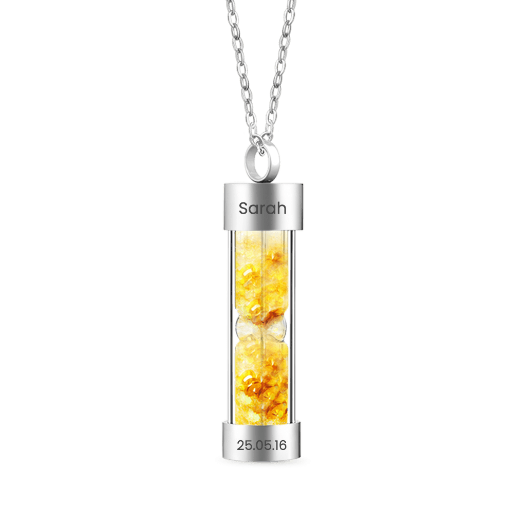Gnoce Custom Name Necklace Hourglass Remember Gift_1