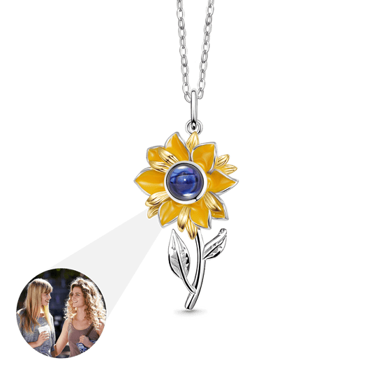 Gnoce Sunflower Photo Projection Necklace_1