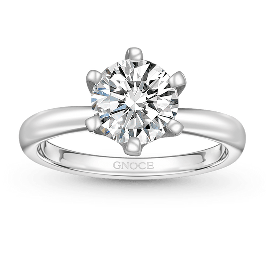 Gnoce Classic 2CT Round Halo 925S & VVS Moissanite Engagement Ring_1