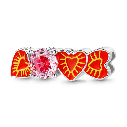 Gnoce Heart Charm Platinum-plated Silver Blend_1