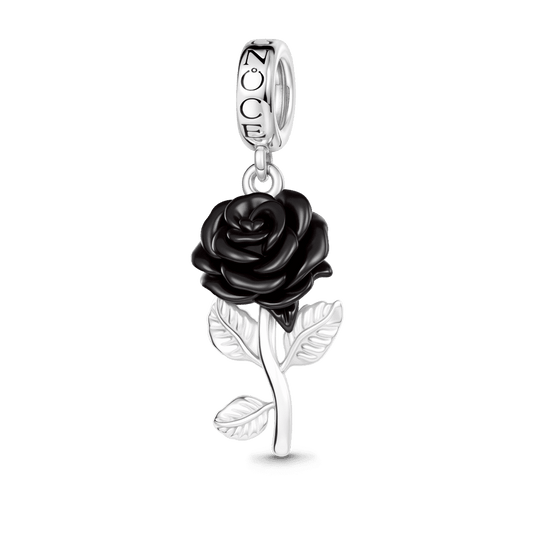 Gnoce Dark Style Rose Charm Platinum-plated Silver Blend_1