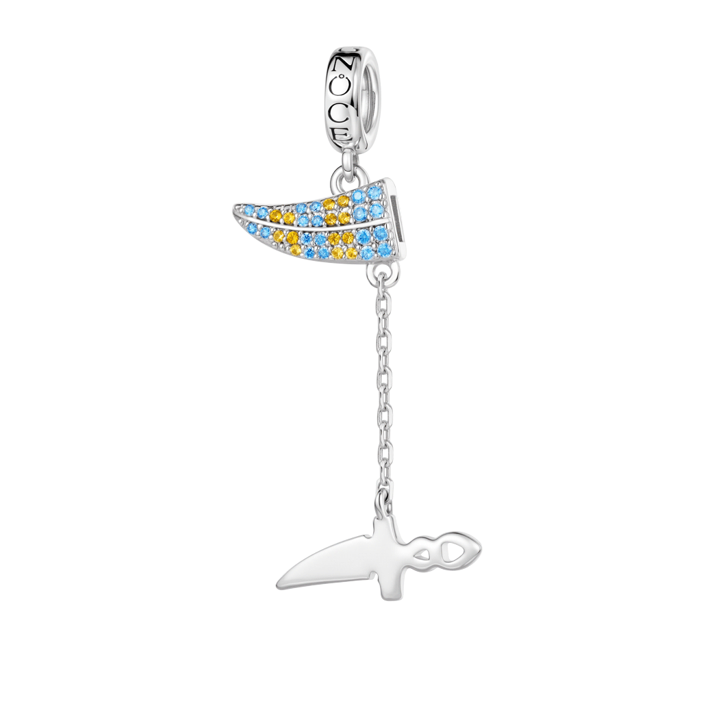 Gnoce Khanjar Dagge Charm Platinum-plated Silver Blend_1