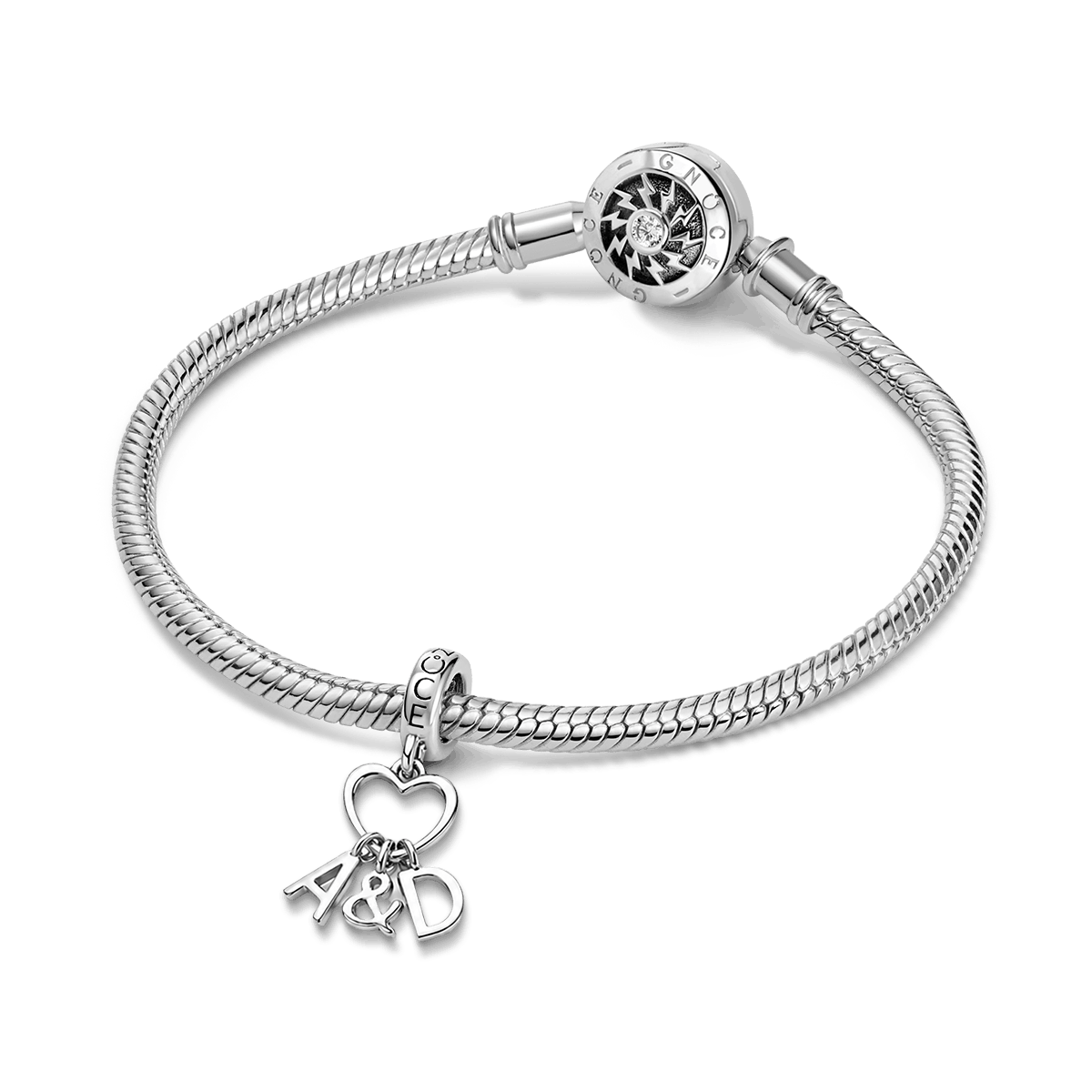 Gnoce Best Initial Letters Personalized Pendant Dangle Charm_5