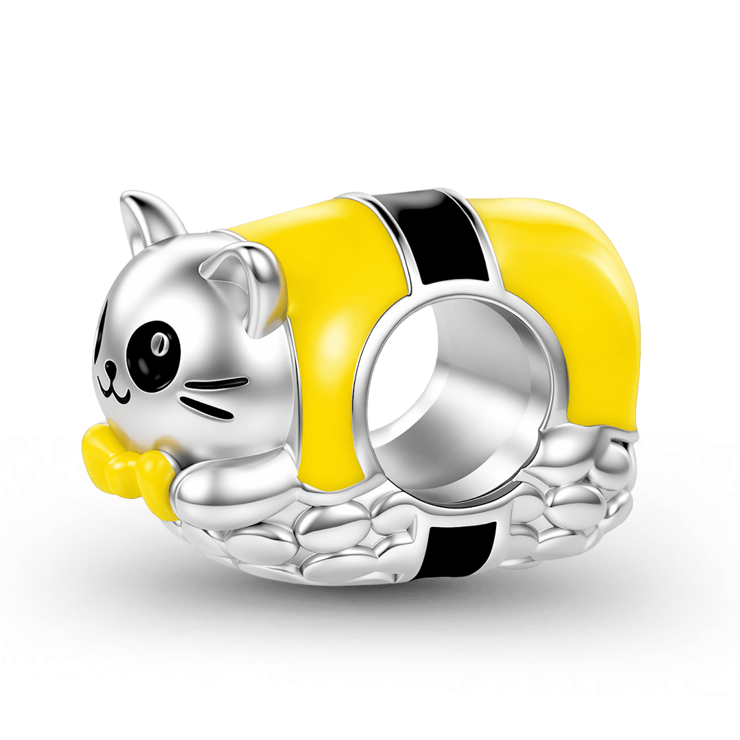 Gnoce Sushi Cat Bead Platinum-plated Silver Blend_5