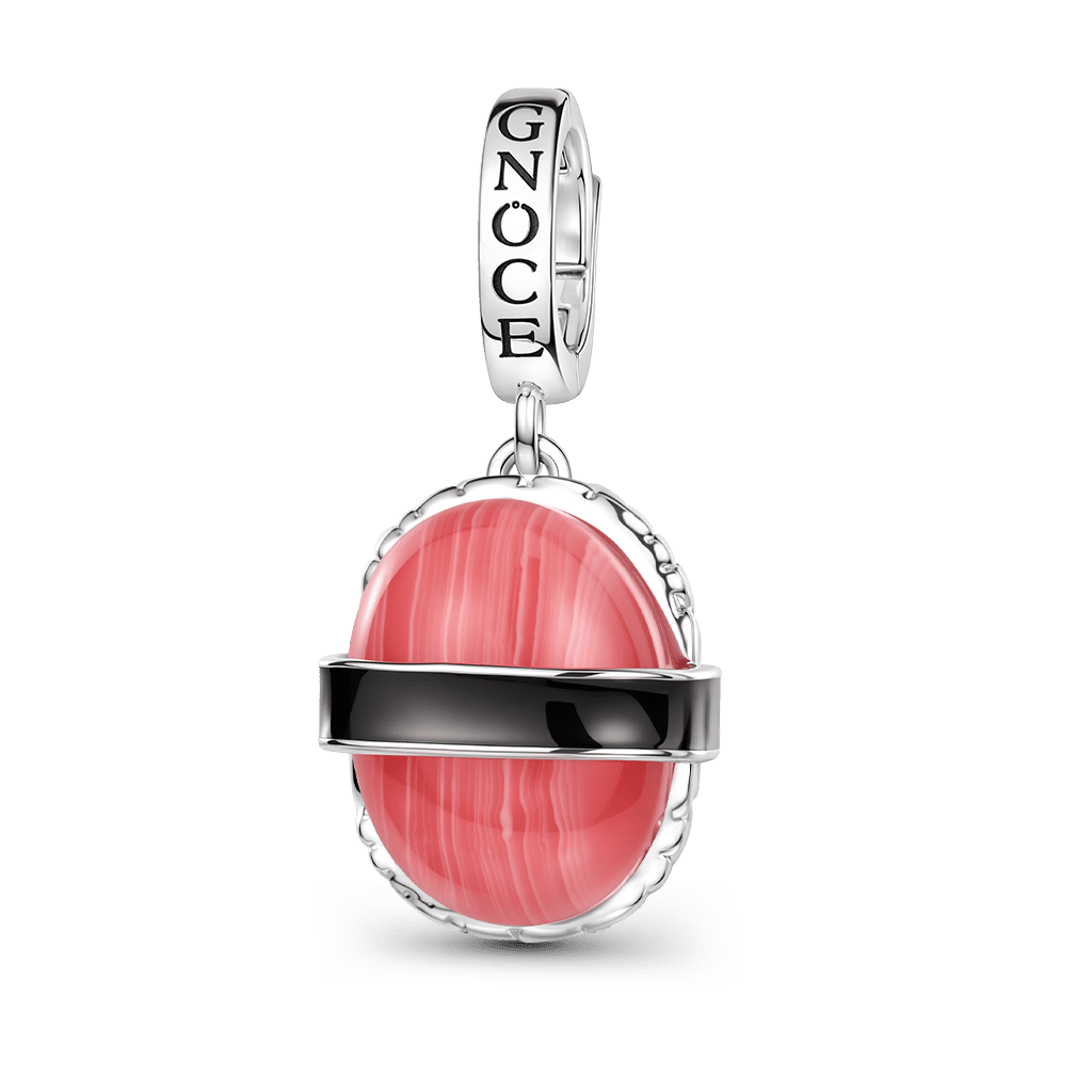 Gnoce Salmon Sushi Clasp Dangle Charm Platinum-plated Silver Blend_1