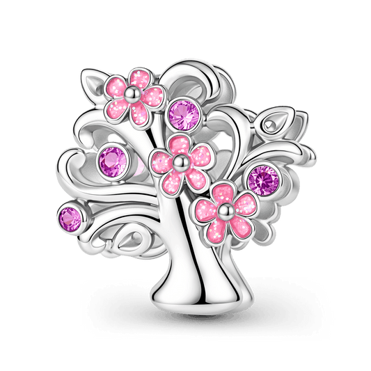 Gnoce Glow-in-the-dark Cherry Blossom Tree Bead Platinum-plated Silver Blend_2