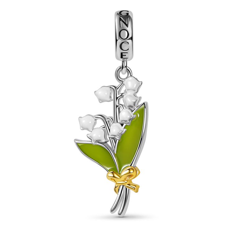 Lily of the Valley Flower Pendant Dangle Charm Sterling Silver_1