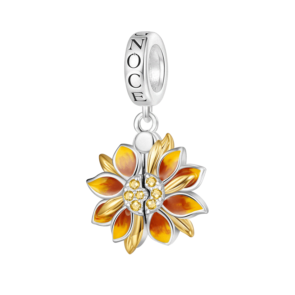 Colgante de Girasol de Doble Capa