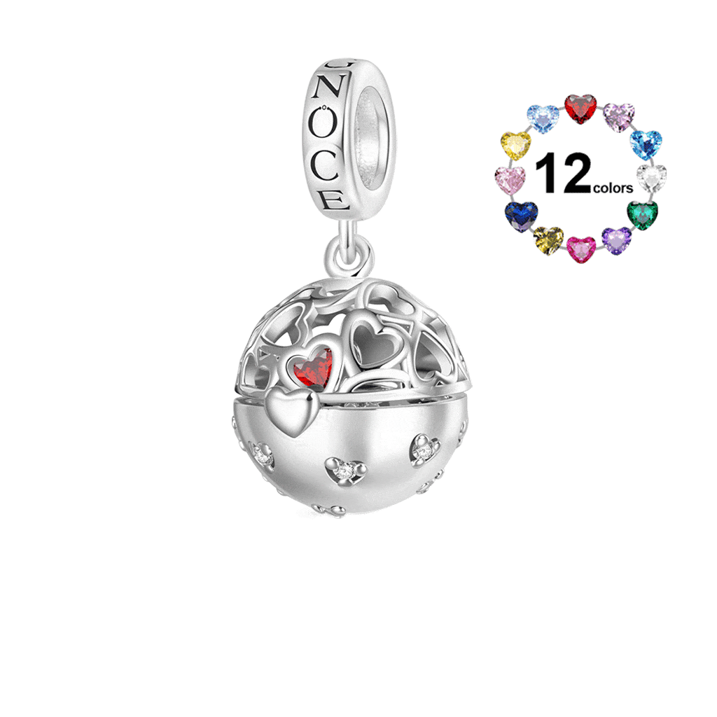 Bola Sorpresa Con Colgante De Anillo De Piedra De Nacimiento