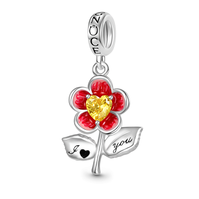 Colgante Flor "Te amo"