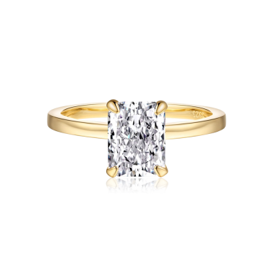 Anillo de Compromiso Topacio Blanco Radiante