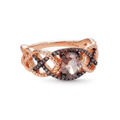 Anillo Infinito Zafiros Café