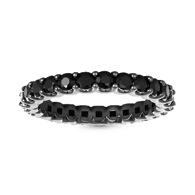 Anillo Ónix Negro Corte Redondo
