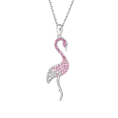 Collar Pavé Flamenco Rosa Degradado