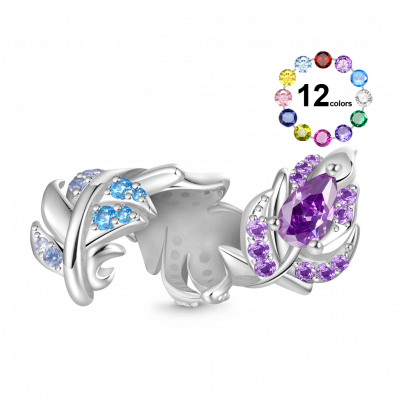 Charm de Pluma de Degradado