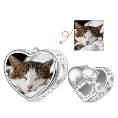 Charm de Foto de Amor de Gato