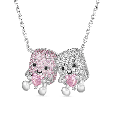 Collar de Diamantes en Forma de Malvaviscos