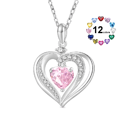 Collar de Nacimiento de Corazón de Amor Eterno